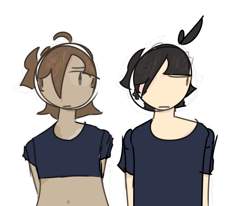 main protagonists, koyobi (left) and shudai